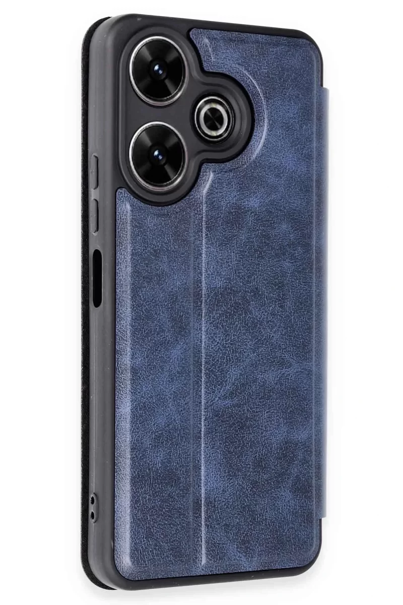 Newface Xiaomi Redmi 13 4G Kılıf Flip Cover - Lacivert