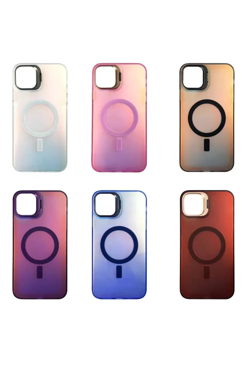 Newface Apple iPhone 16 Plus Kılıf Primera Magsafe Standlı Kapak - Pembe