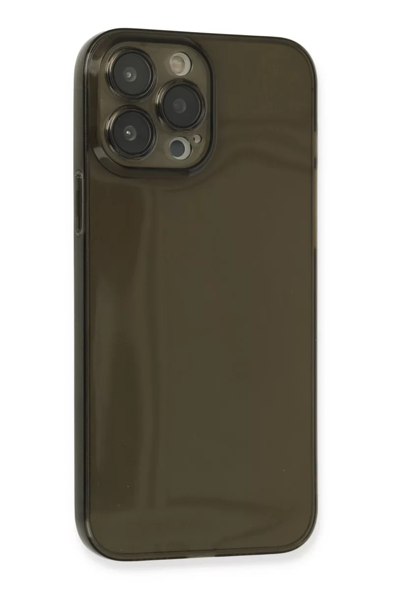 Newface Apple iPhone 13 Pro Max Kılıf Fly Lens Silikon - Siyah
