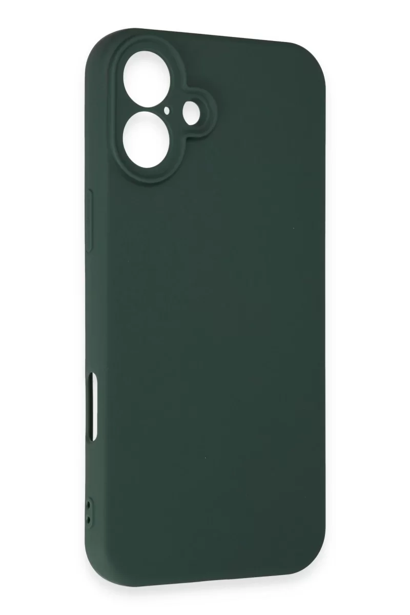 Newface Apple iPhone 16 Plus Kılıf First Silikon - Koyu Yeşil