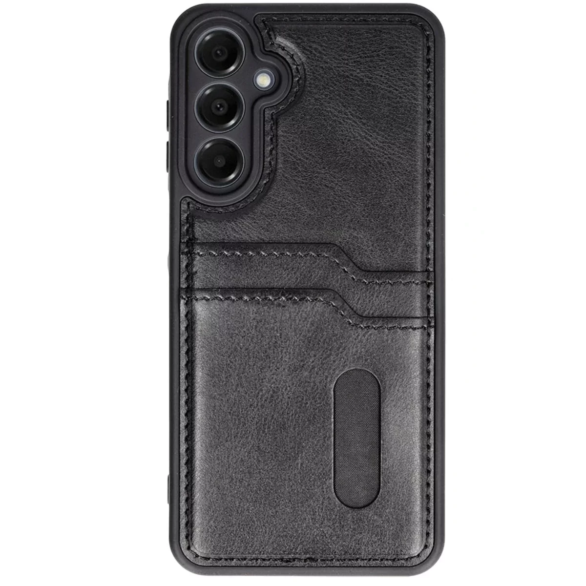 Newface Samsung Galaxy S24 FE Kılıf Sara Kartvizitli Deri Kılıf - Siyah