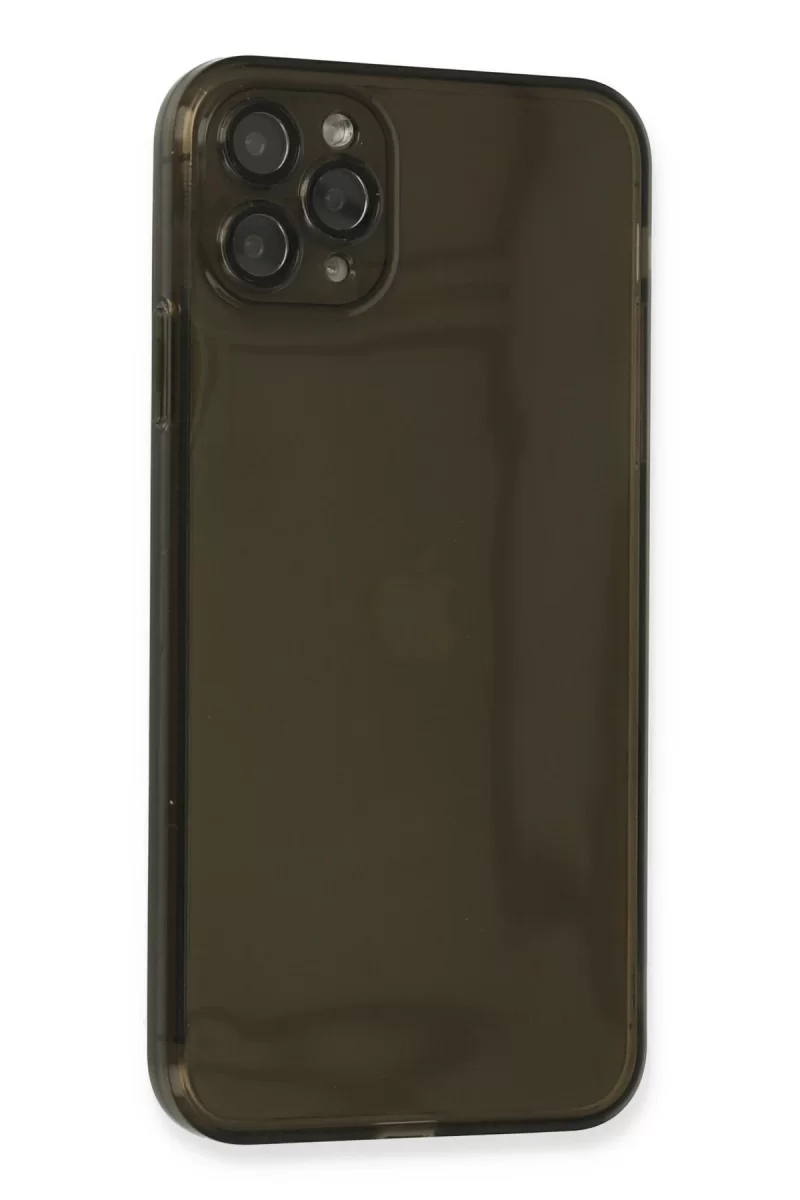 Newface Apple iPhone 11 Pro Max Kılıf Fly Lens Silikon - Siyah