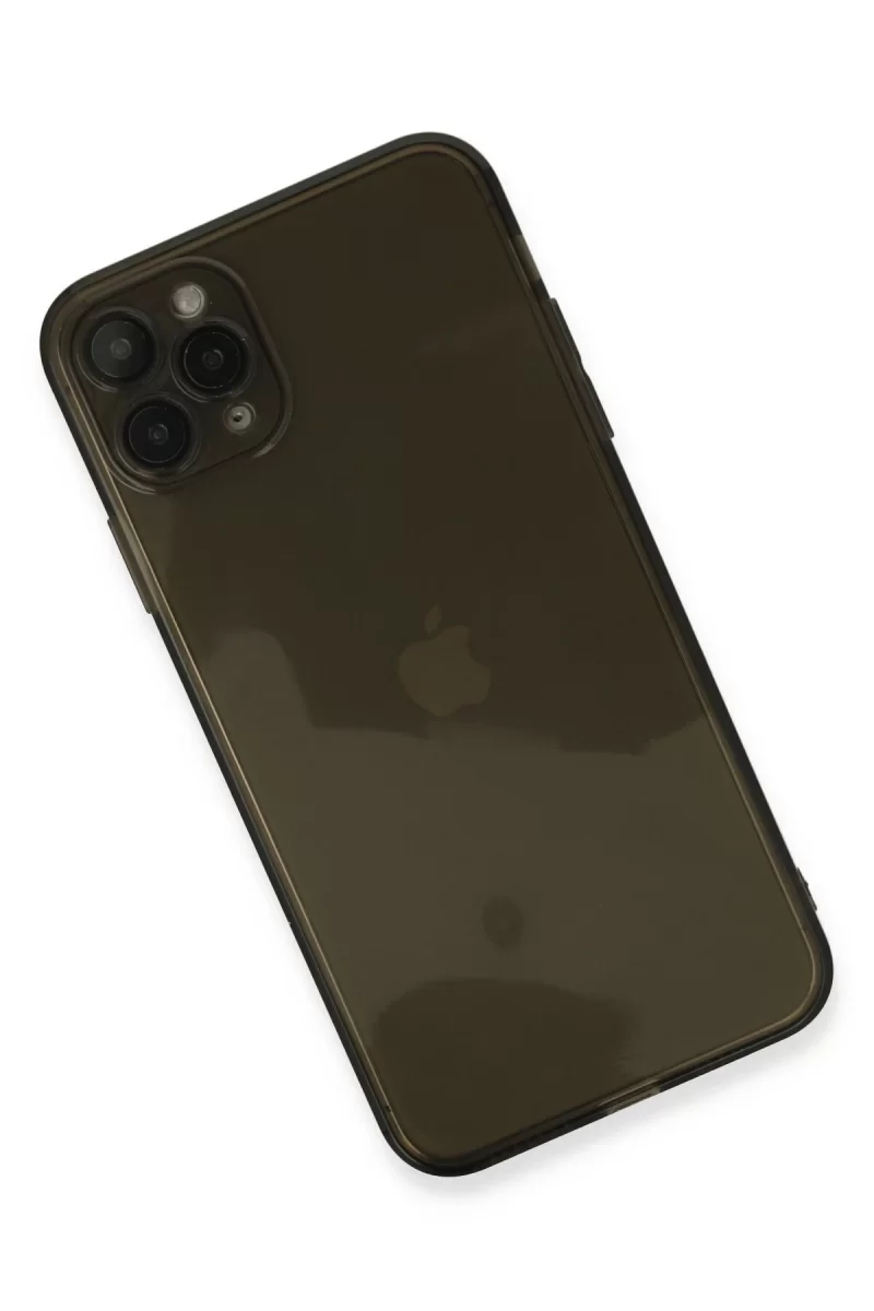 Newface Apple iPhone 11 Pro Max Kılıf Fly Lens Silikon - Siyah