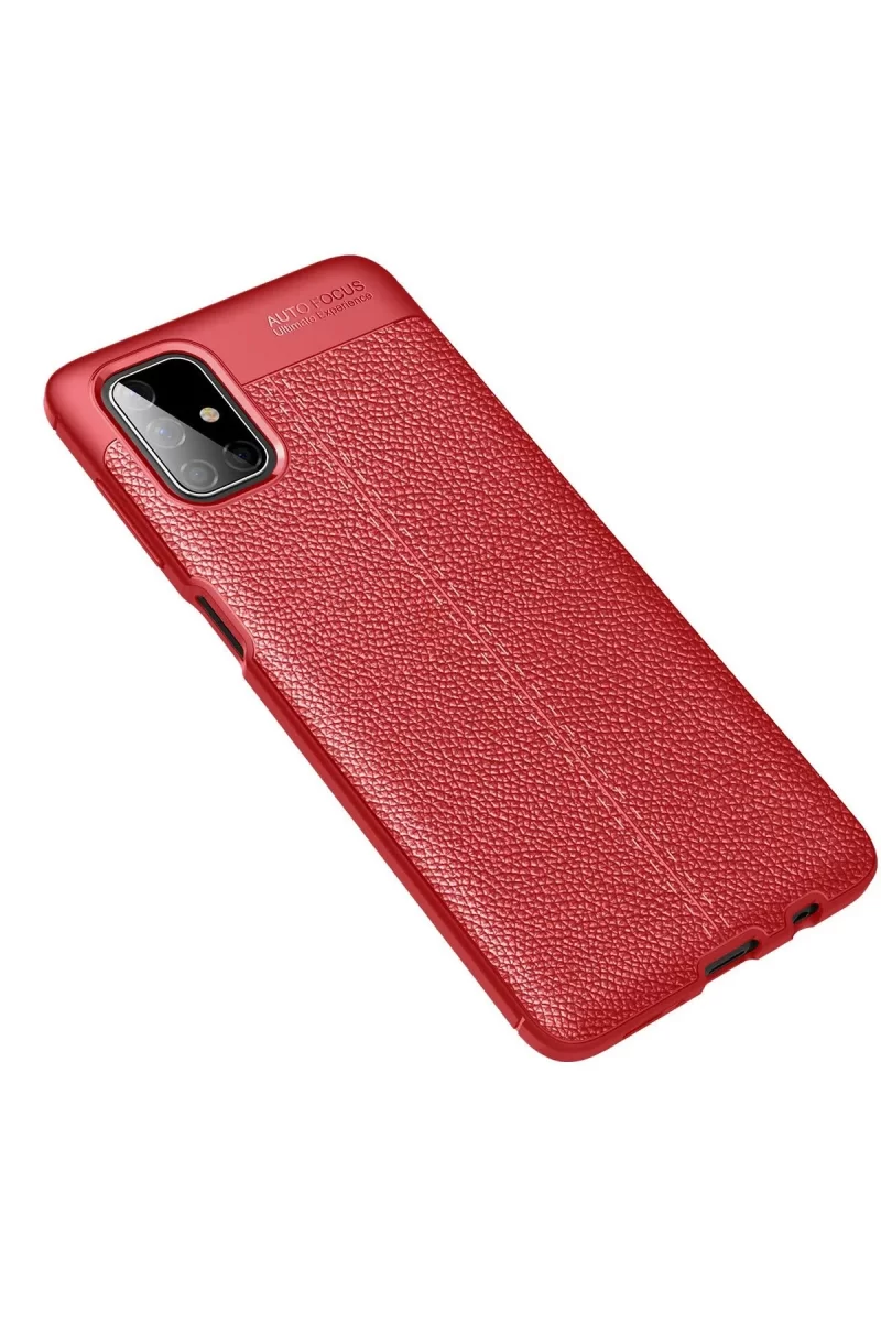 Newface Samsung Galaxy M51 Kılıf Auto Focus Kapak - Kırmızı