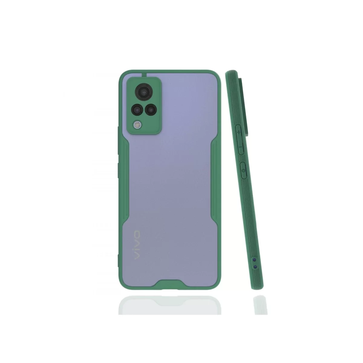 Newface Vivo V21 Kılıf Platin Silikon - Yeşil