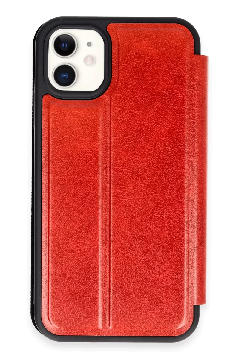Newface Apple iPhone 11 Kılıf Flip Cover - Kırmızı