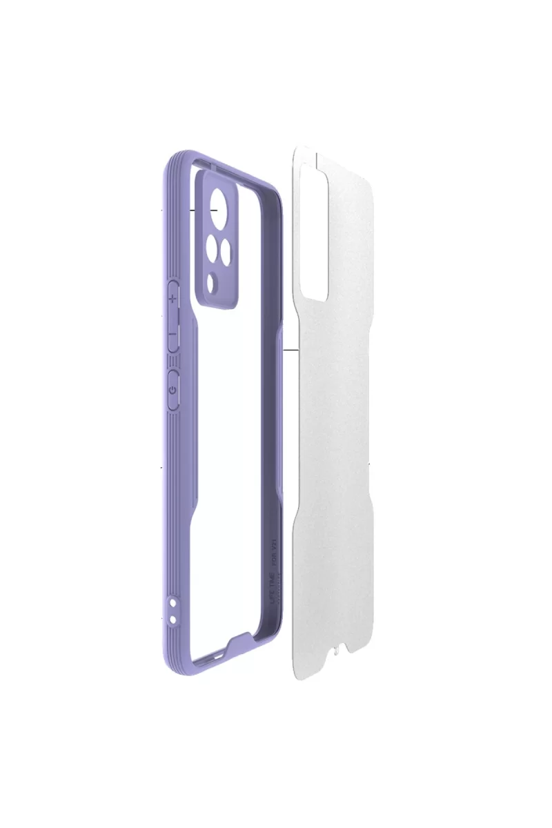 Newface Vivo V21 Kılıf Platin Silikon - Lacivert
