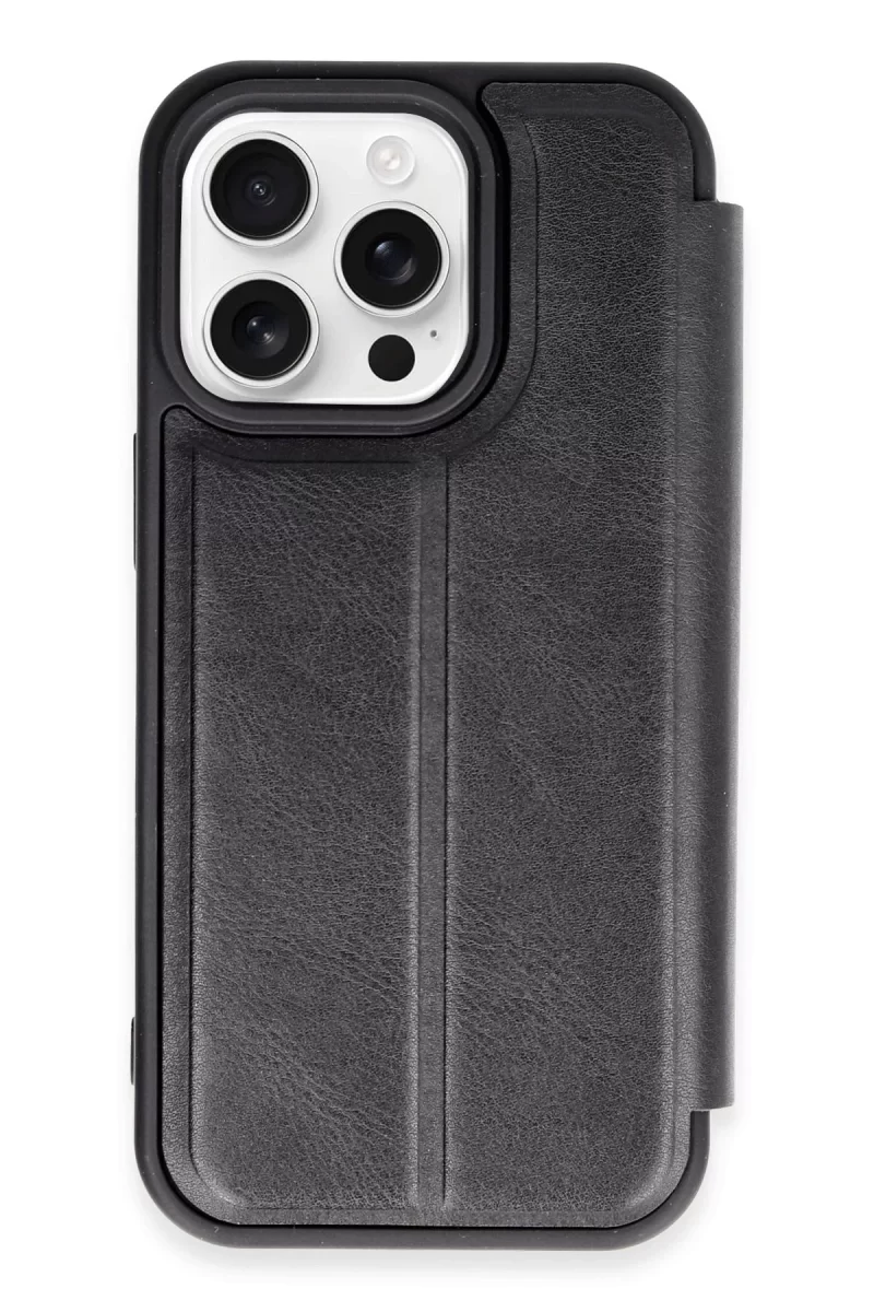 Newface Apple iPhone 14 Pro Kılıf Flip Cover - Siyah