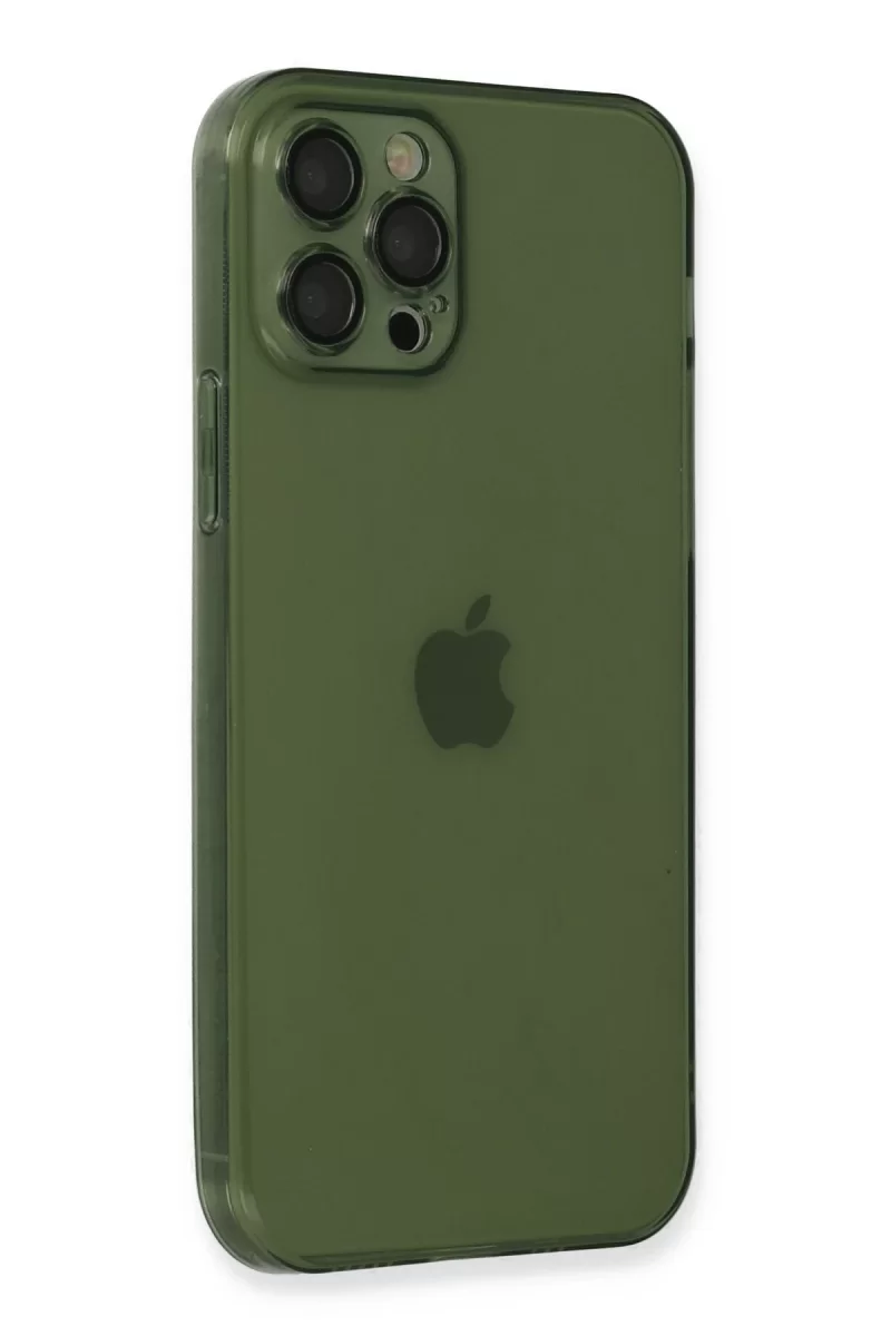 Newface Apple iPhone 12 Pro Kılıf Fly Lens Silikon - Yeşil