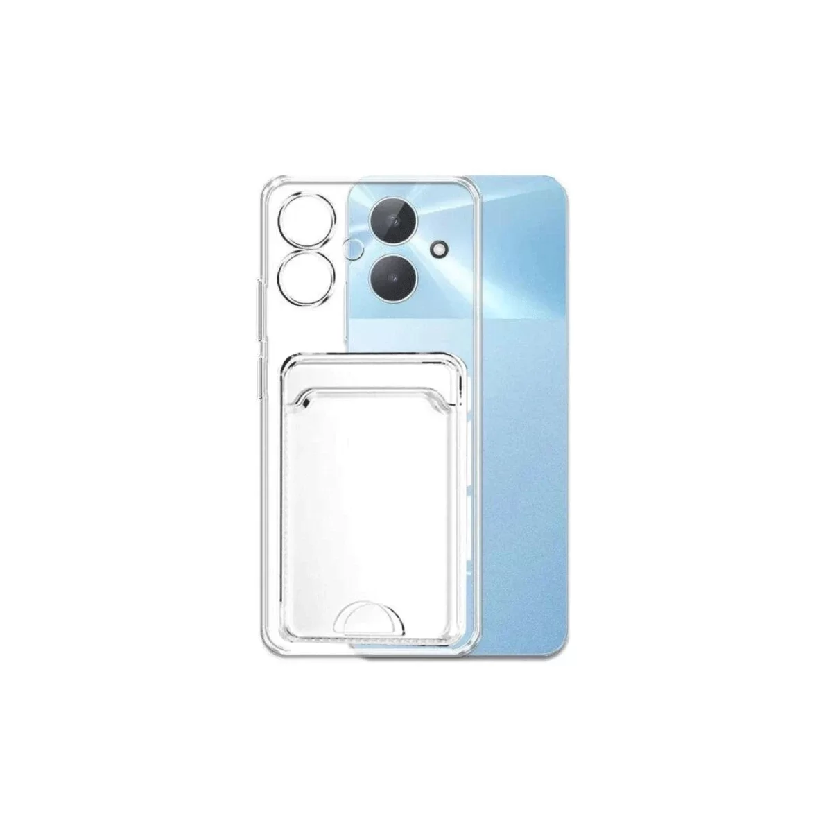 Newface Realme Note 60 Kılıf Kart Şeffaf Silikon - Şeffaf