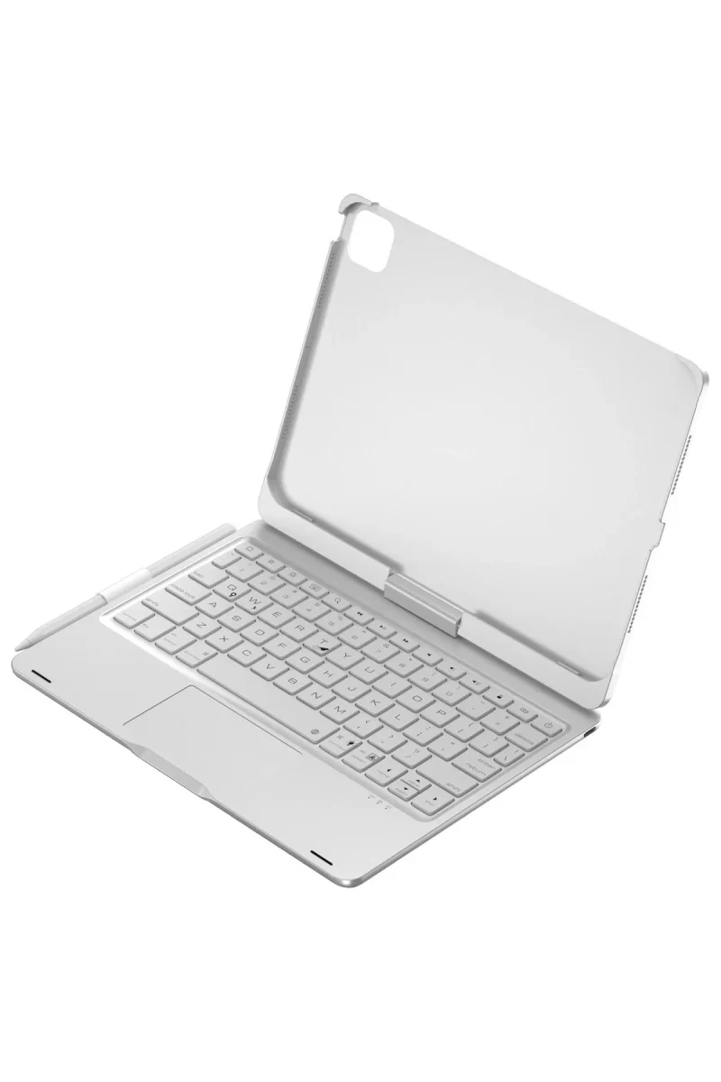 Newface Apple iPad Pro 11 (2024) F11 ATS Kılıf Magic Dönen Klavyeli Tablet Kılıf - Gümüş