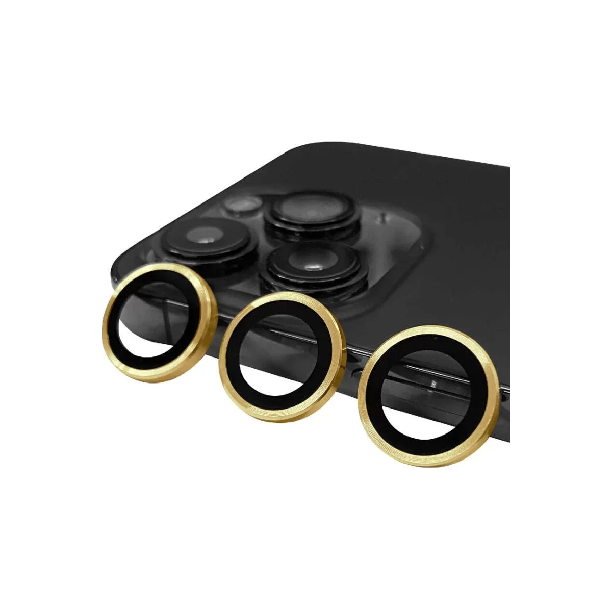 Newface Apple iPhone 14 Pro Max Raze Metal Kamera Lens - Gold
