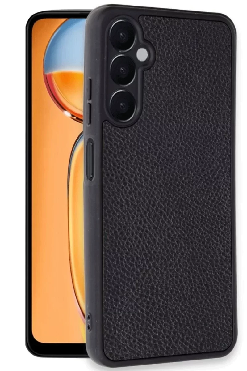 Newface Samsung Galaxy S24 FE Kılıf Aras Deri Kapak - Siyah