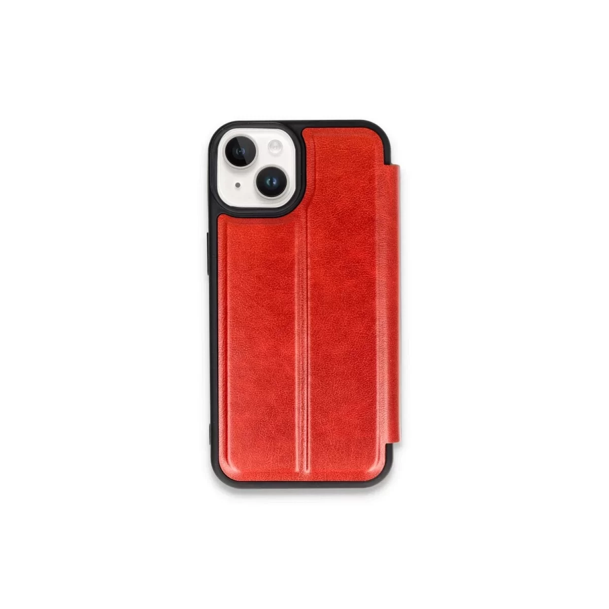 Newface Apple iPhone 15 Kılıf Flip Cover - Kırmızı