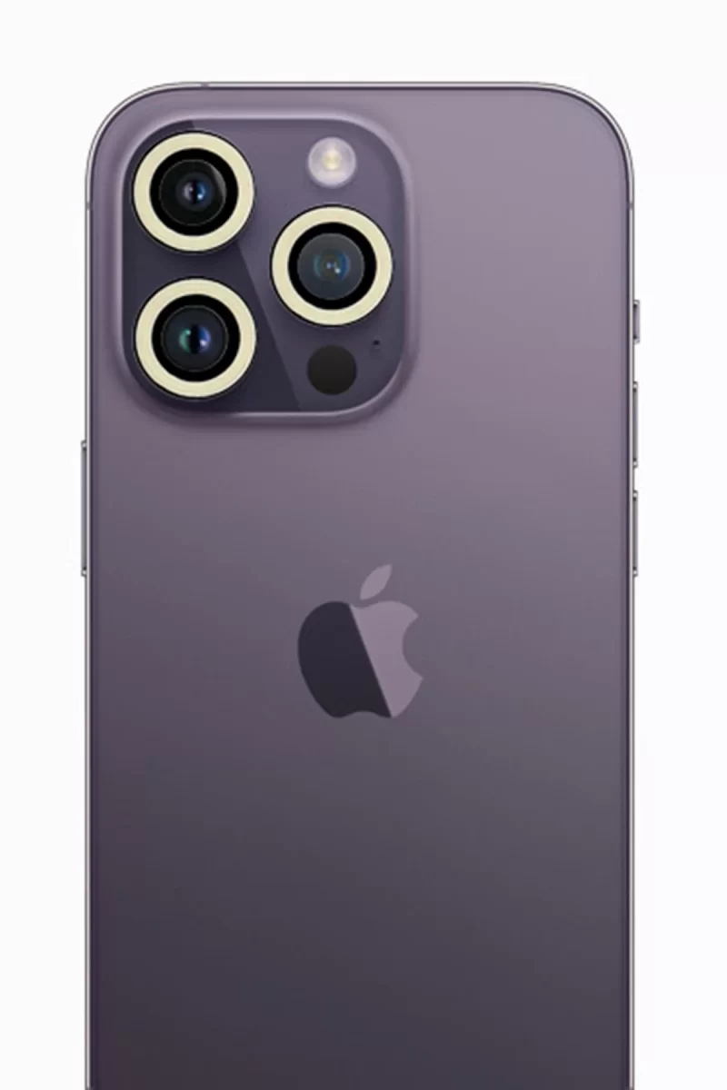 Newface Apple iPhone 12 Pro Neon Fosforlu Kamera Lens - Beyaz