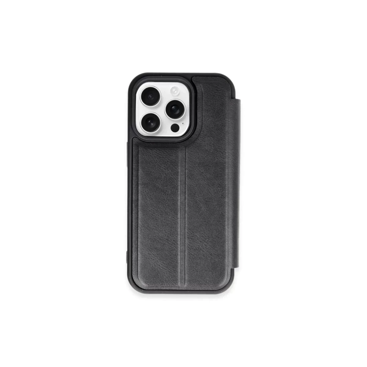 Newface Apple iPhone 15 Pro Max Kılıf Flip Cover - Siyah