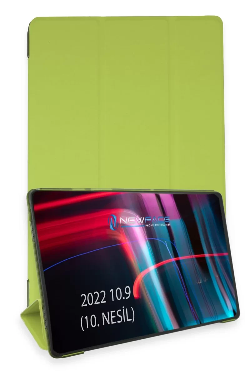 Newface Apple iPad 2022 10.9 (10.nesil) Kılıf Tablet Smart Kılıf - Açık Yeşil