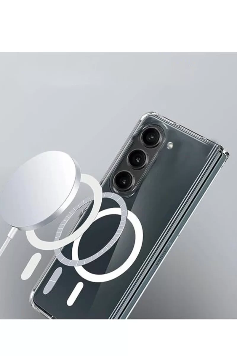 Newface Samsung Galaxy Z Fold 6 Kılıf Magneticsafe Şeffaf Silikon - Şeffaf