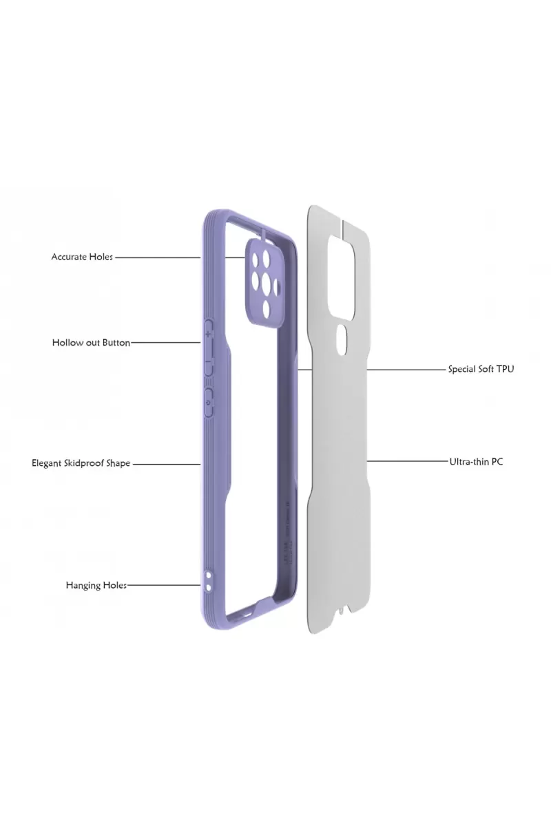 Newface Tecno Camon 16 Kılıf Platin Silikon - Pembe