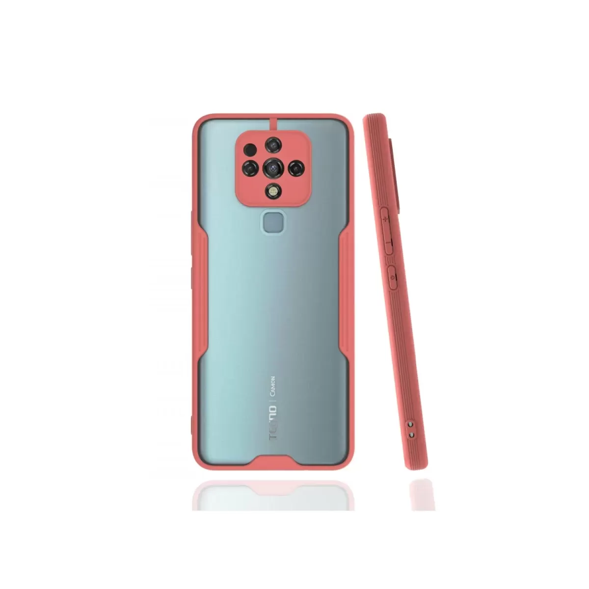 Newface Tecno Camon 16 Kılıf Platin Silikon - Pembe