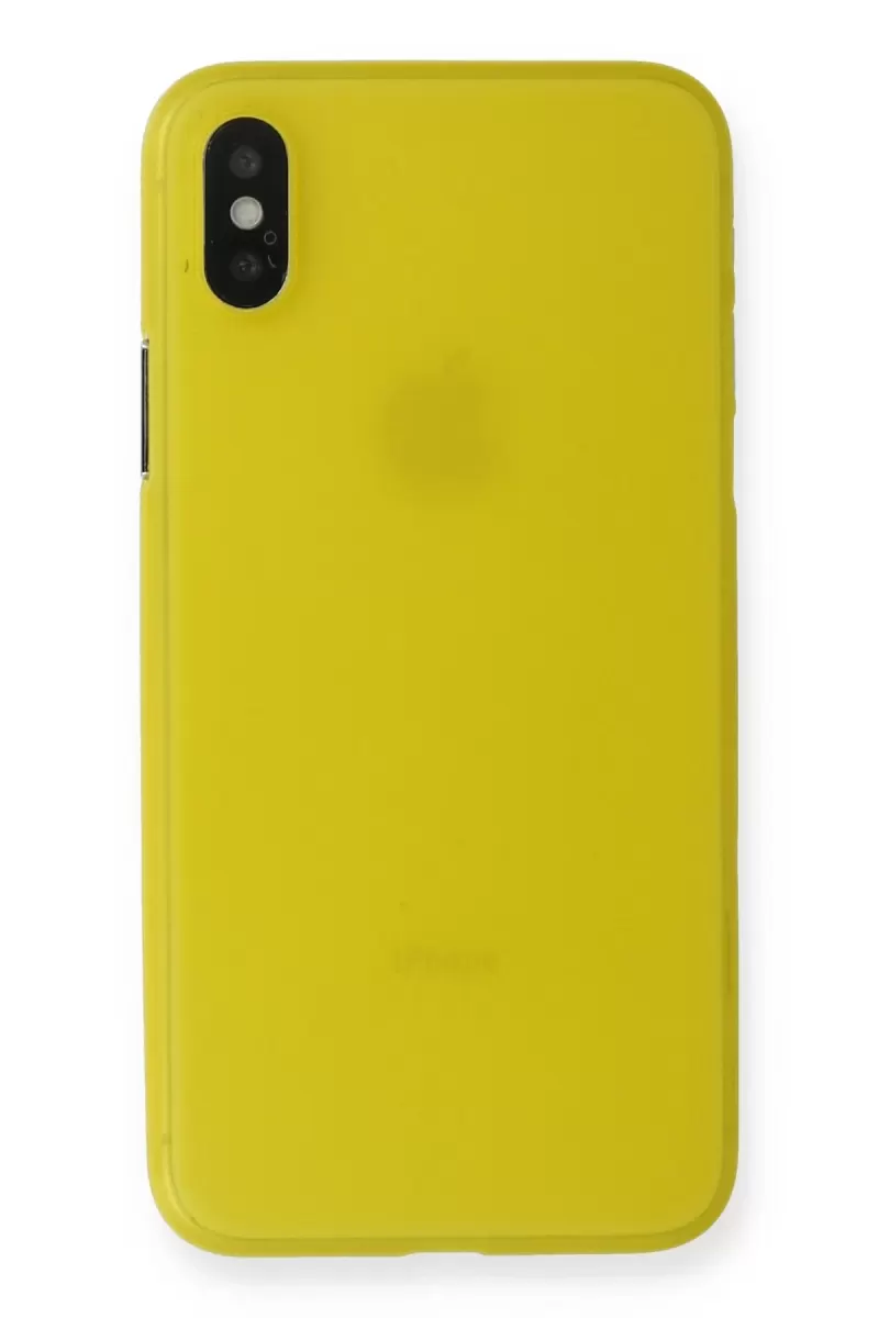 Newface Apple iPhone XS Max Kılıf PP Ultra İnce Kapak - Sarı