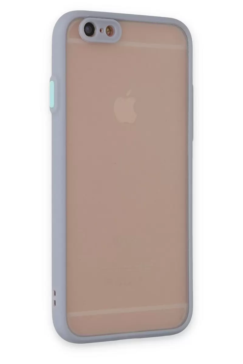 Newface Apple iPhone 6 Kılıf Montreal Silikon Kapak - Gri