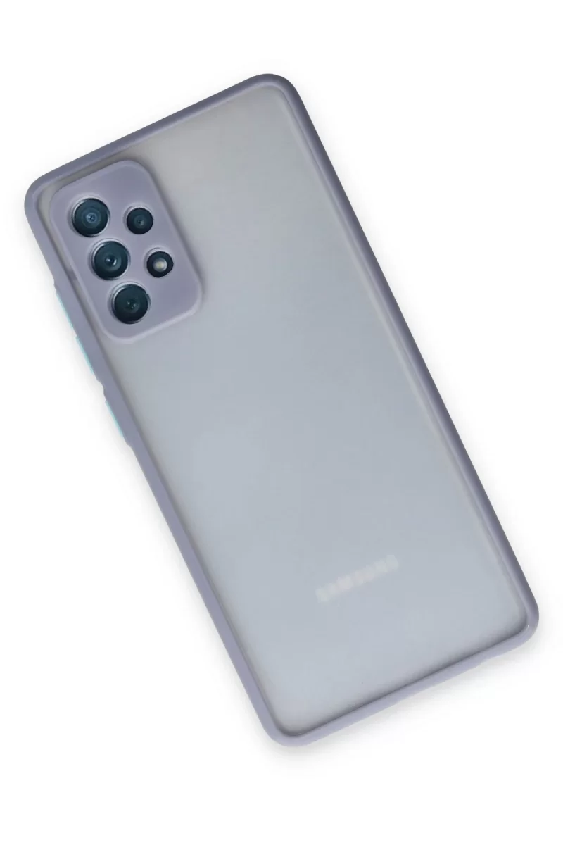 Newface Samsung Galaxy A72 Kılıf Montreal Silikon Kapak - Gri