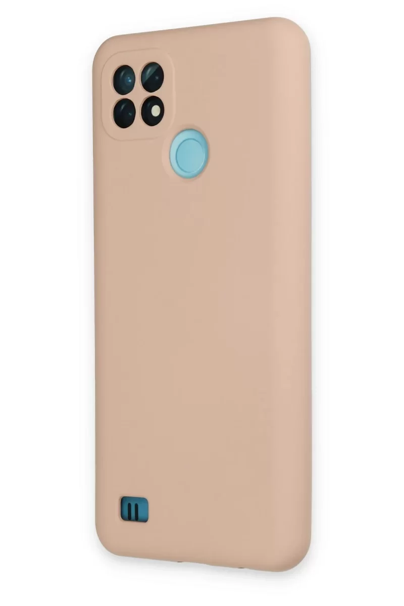 Newface Realme C21 Kılıf Nano içi Kadife Silikon - Pudra