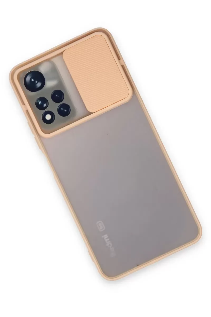 Newface Xiaomi Redmi Note 11T Kılıf Palm Buzlu Kamera Sürgülü Silikon - Pembe