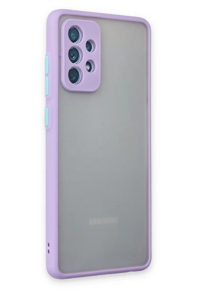 Newface Samsung Galaxy A72 Kılıf Montreal Silikon Kapak - Mor