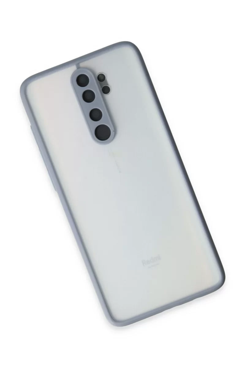 Newface Xiaomi Redmi Note 8 Pro Kılıf Montreal Silikon Kapak - Gri