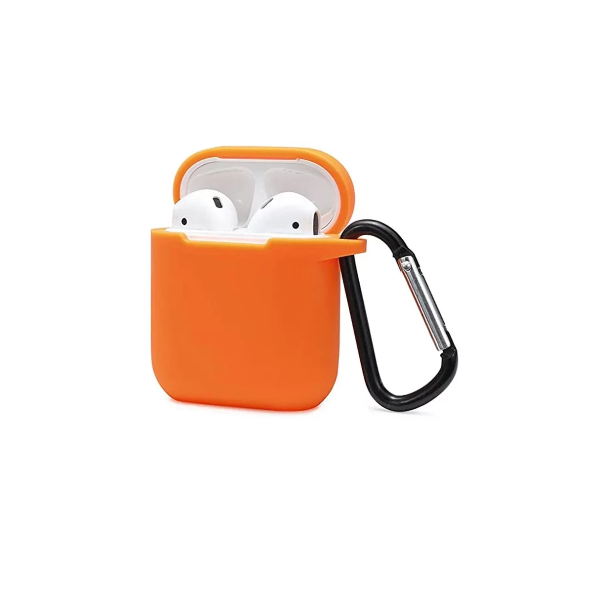 Newface Apple Airpods 2 (2.nesil) Sert Silikon Kılıf - Turuncu