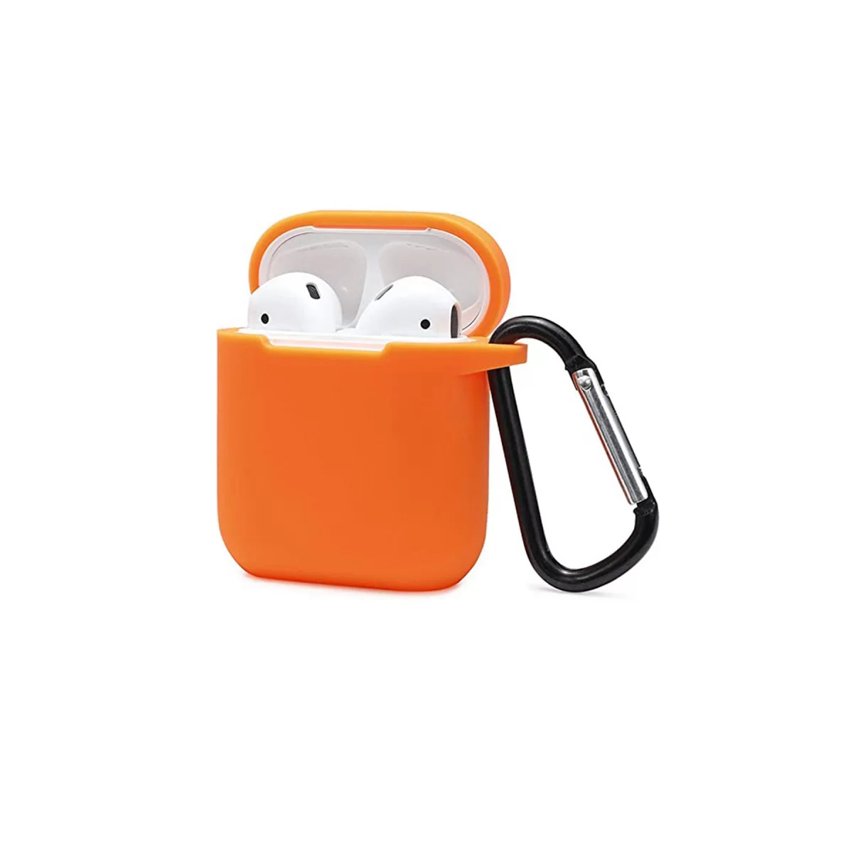 Newface Apple Airpods 2 (2.nesil) Sert Silikon Kılıf - Turuncu