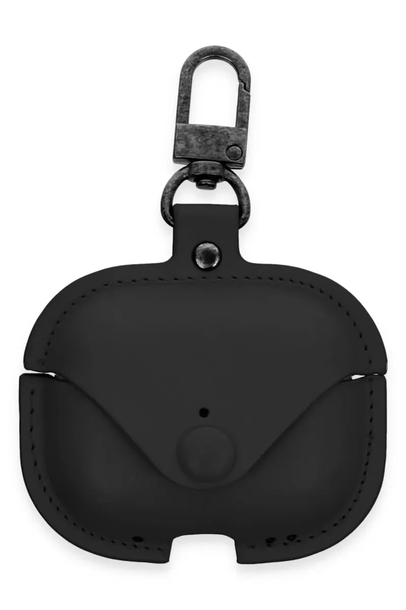 Newface Apple Airpods Pro 2 (2.nesil) Çanta Deri Kılıf - Siyah