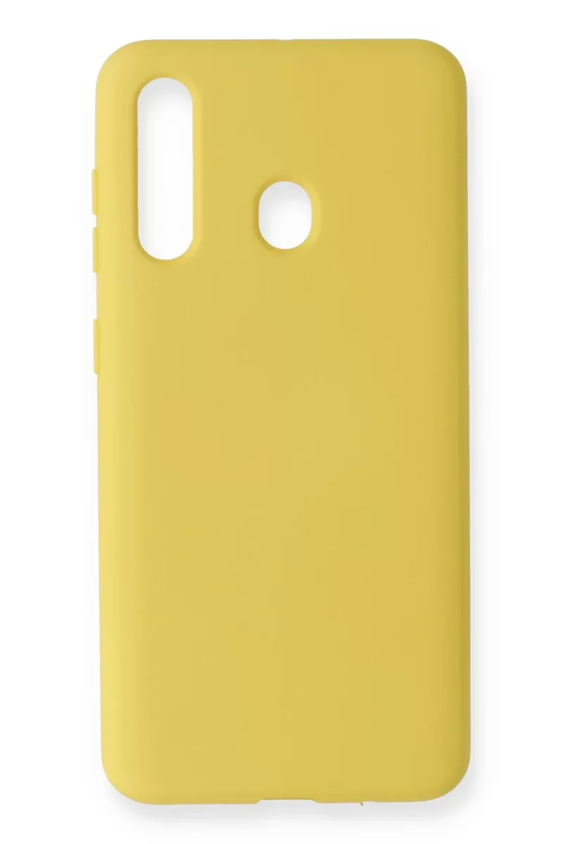 Newface Samsung Galaxy M40 Kılıf Nano içi Kadife Silikon - Sarı
