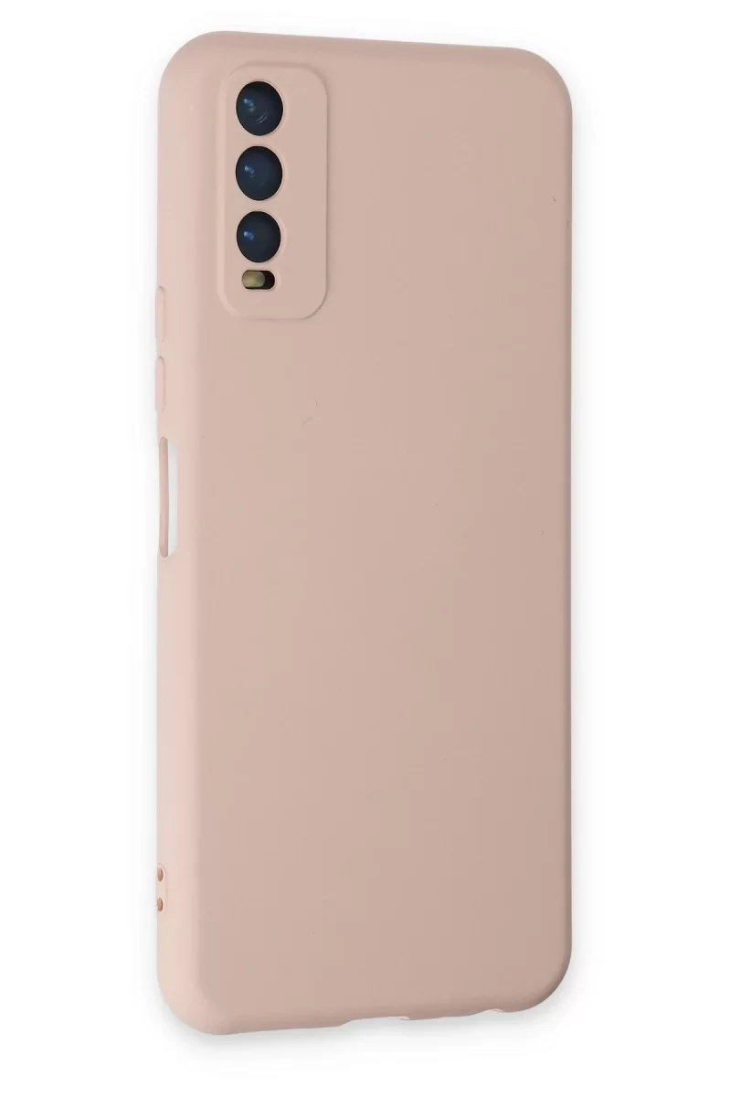 Newface Vivo Y11S Kılıf Nano içi Kadife Silikon - Pudra