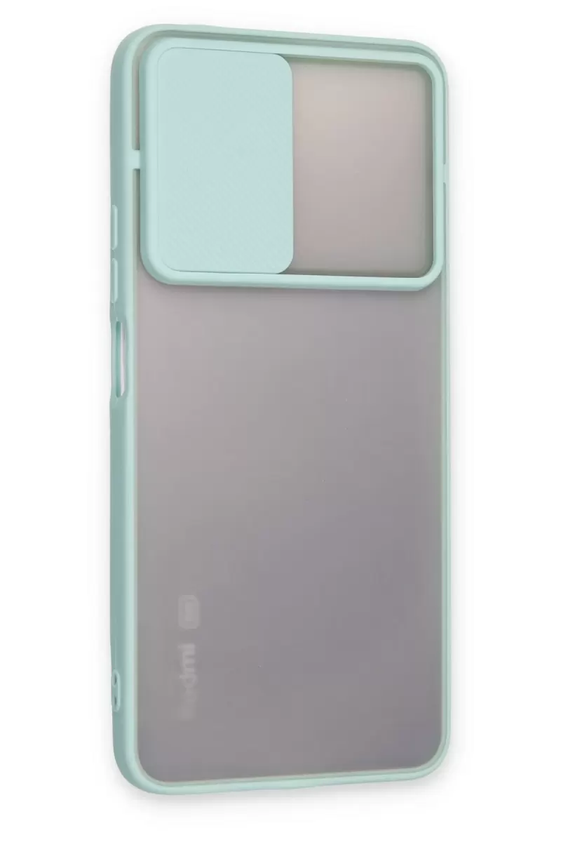 Newface Xiaomi Redmi Note 11T Kılıf Palm Buzlu Kamera Sürgülü Silikon - Turkuaz