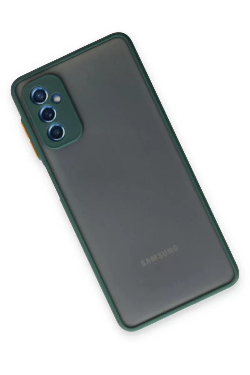 Newface Samsung Galaxy M52 5G Kılıf Montreal Silikon Kapak - Yeşil