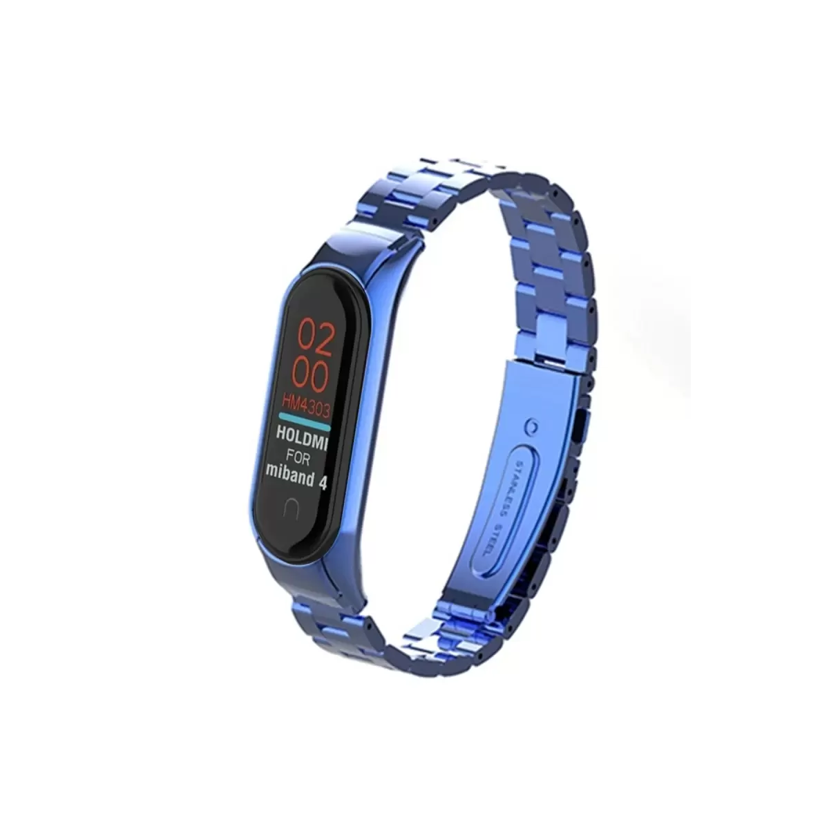 Newface Xiaomi Mi Band 4 Metal Baklalı Kordon - Mavi