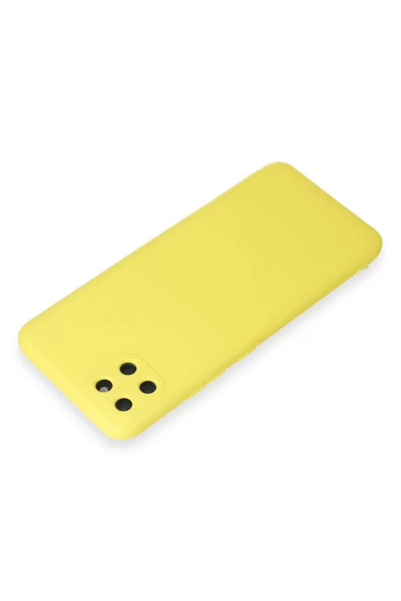Newface Realme C11 Kılıf Nano içi Kadife Silikon - Sarı