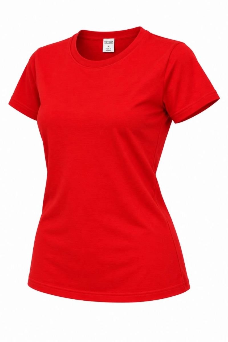 Kız Çocuk Basic Bisiklet Yaka Kısa Kollu Slim Fit Yazlık Tişört