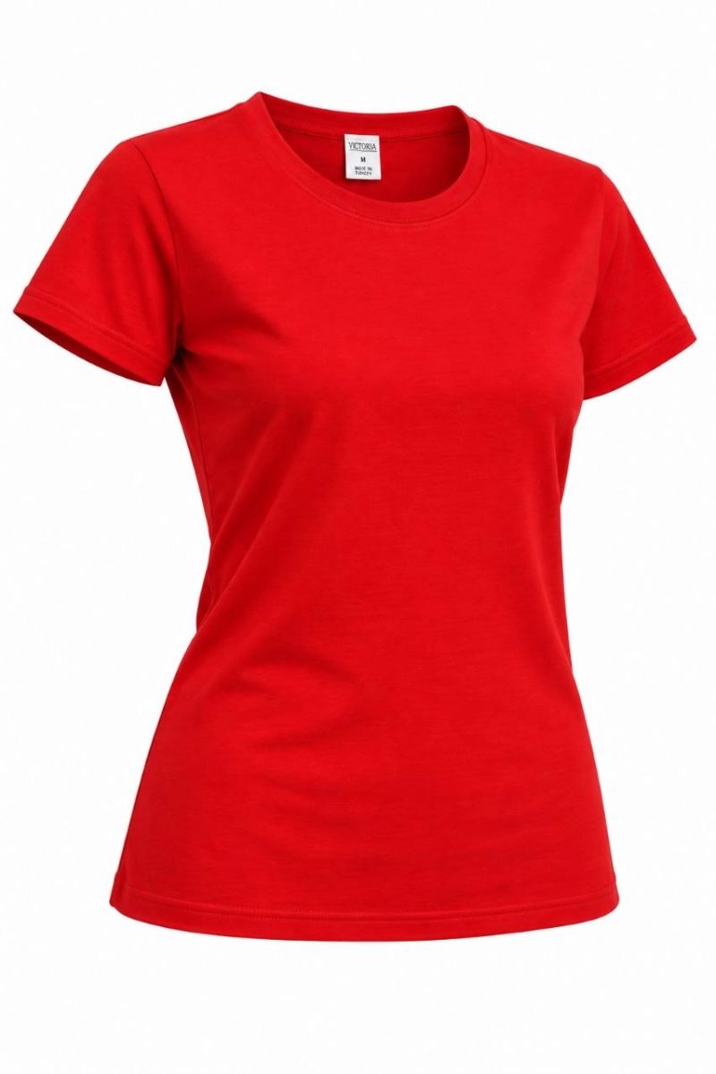 Kız Çocuk Basic Bisiklet Yaka Kısa Kollu Slim Fit Yazlık Tişört