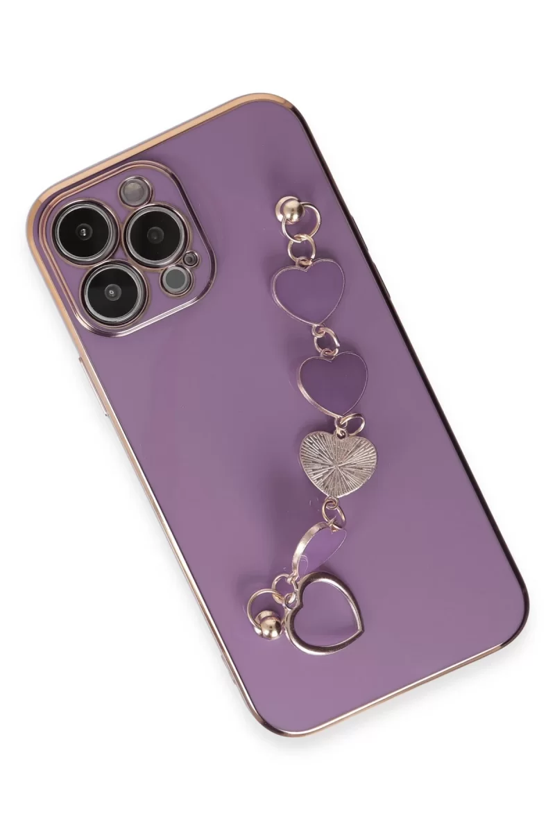 Newface Apple iPhone 14 Pro Kılıf Esila Silikon - Mor