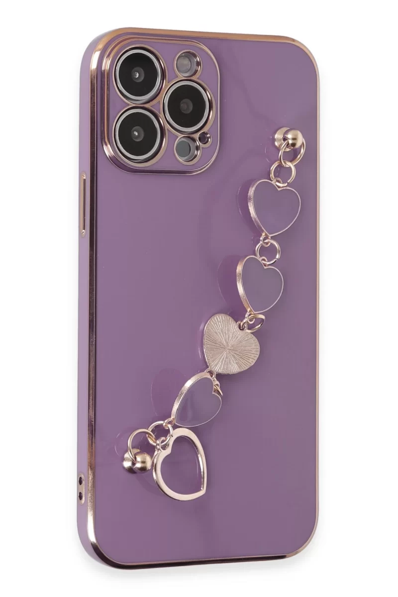 Newface Apple iPhone 14 Pro Kılıf Esila Silikon - Mor