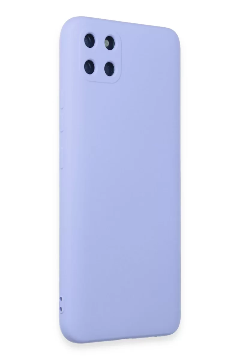 Newface Realme C11 Kılıf Nano içi Kadife Silikon - Lila