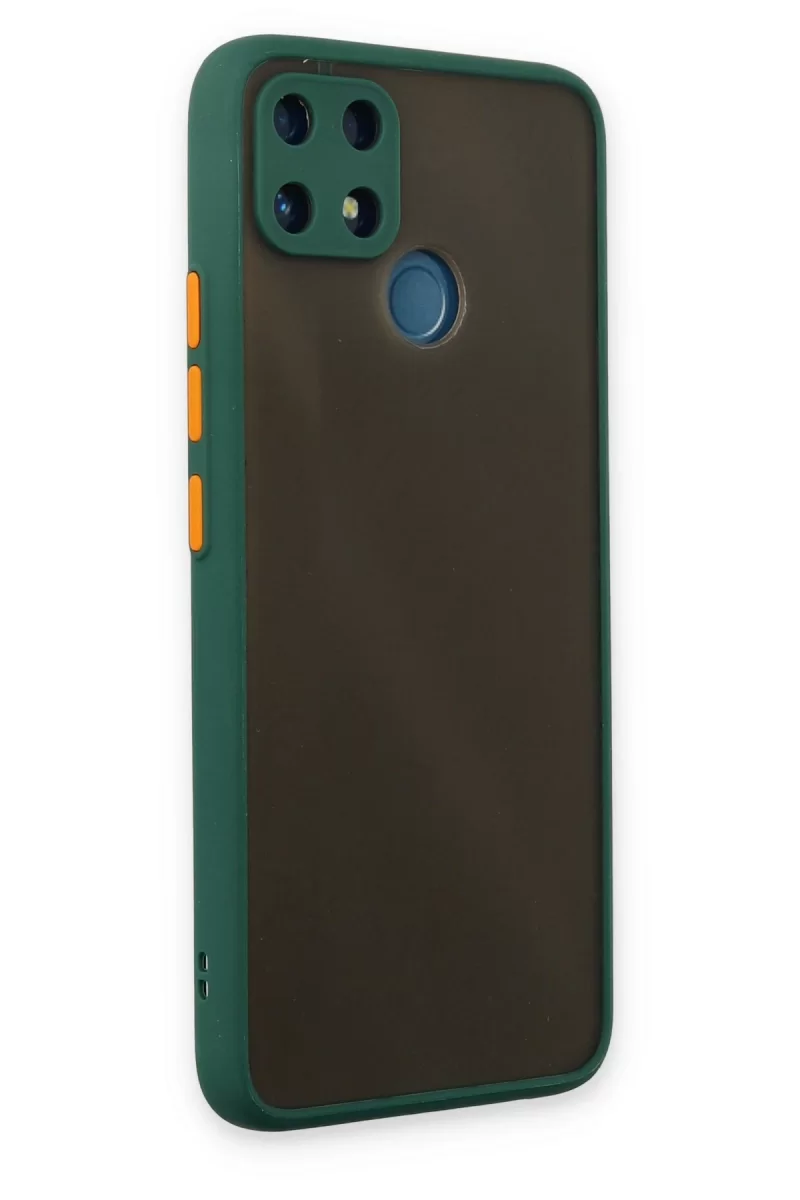 Newface Realme C25 Kılıf Montreal Silikon Kapak - Yeşil