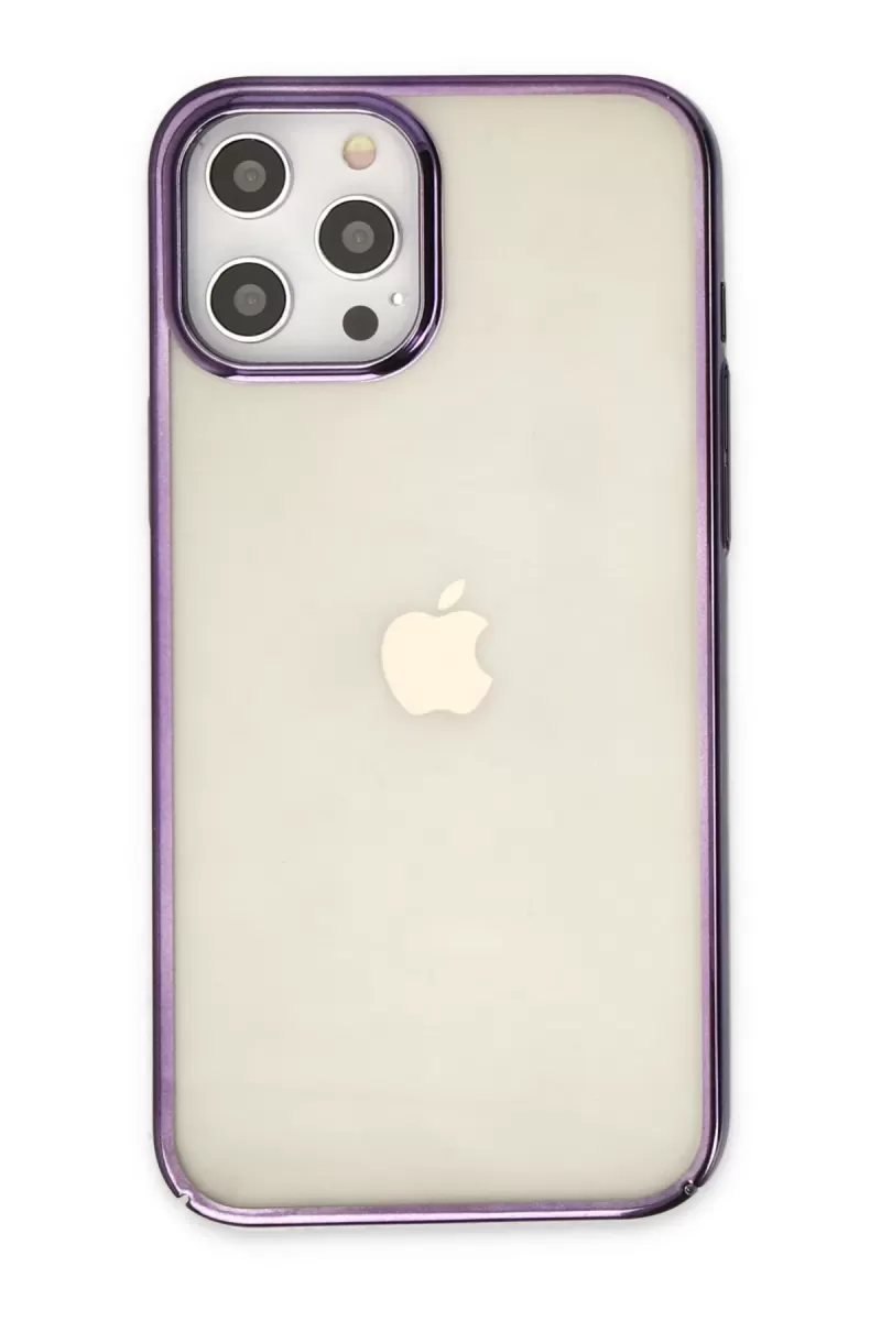 Newface Apple iPhone 12 Pro Max Kılıf Element Silikon - Mor