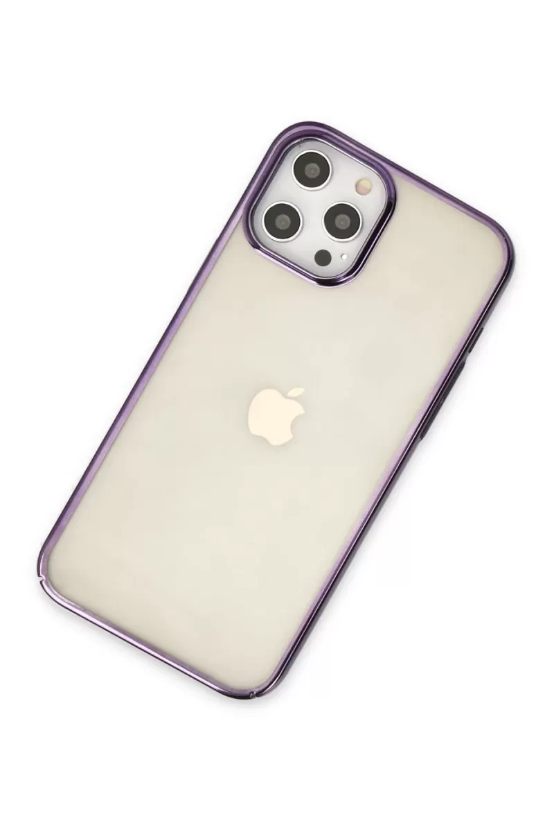 Newface Apple iPhone 12 Pro Max Kılıf Element Silikon - Mor