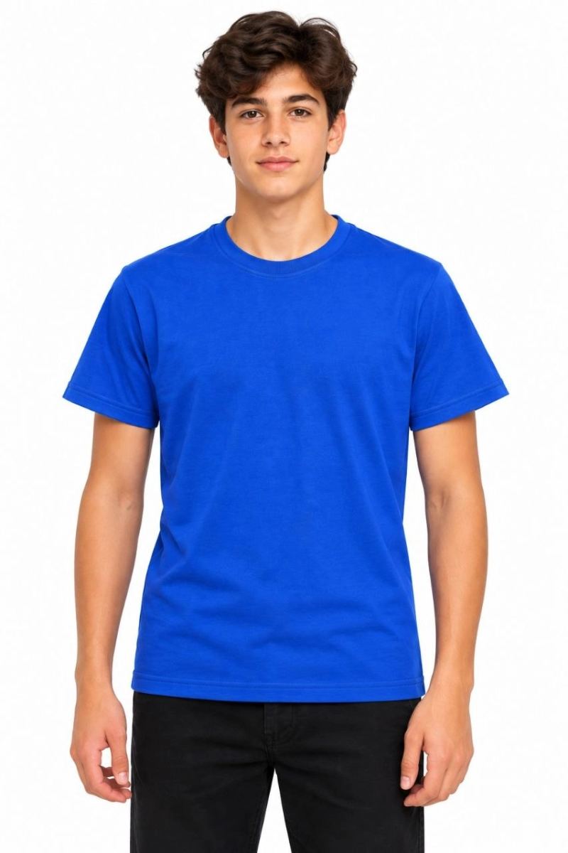 Erkek Çocuk Basic Bisiklet Yaka Kısa Kollu Slim Fit Yazlık Tişört