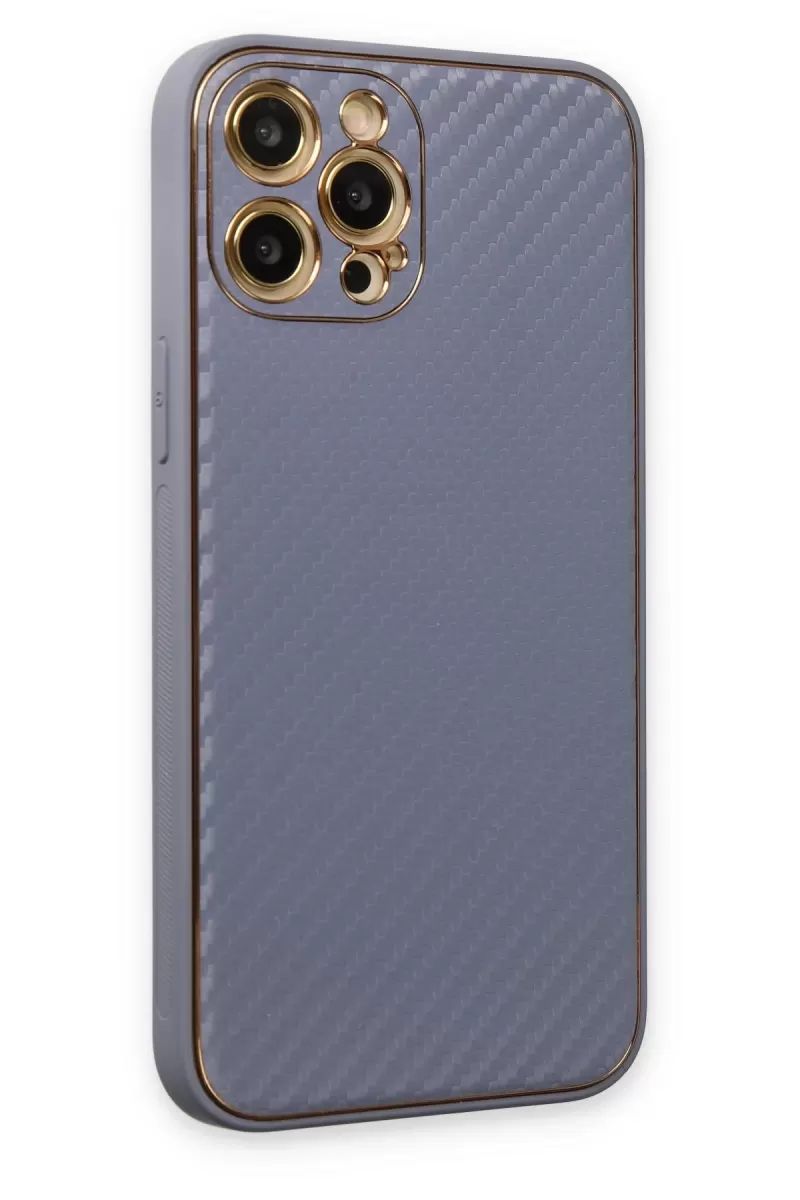 Newface Apple iPhone 12 Pro Kılıf Coco Karbon Silikon - Gri